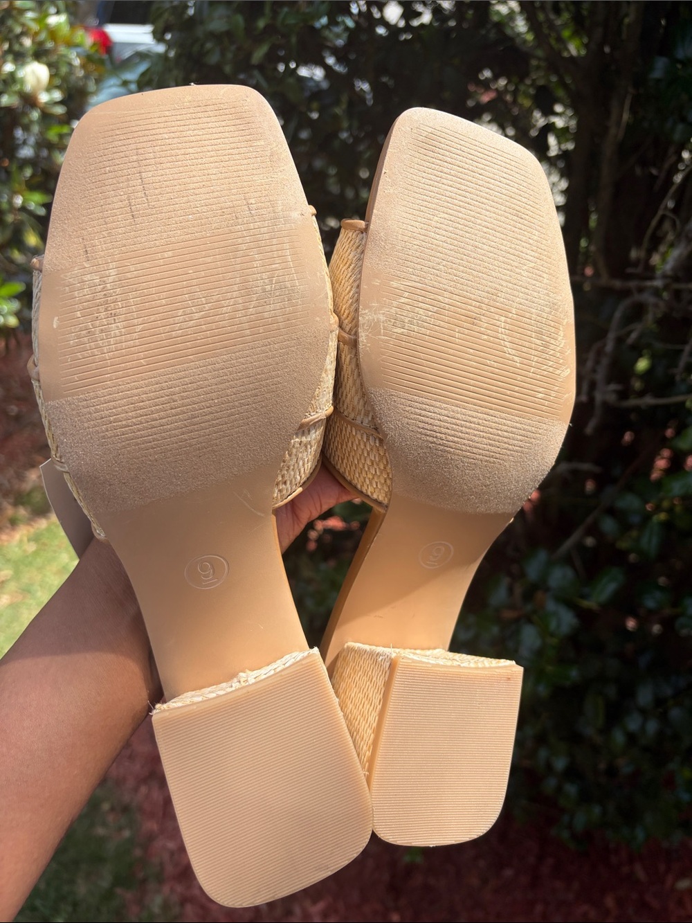a new day Tan Woven Block Heel Slide with Crystal Buckle - Picture 8 of 12